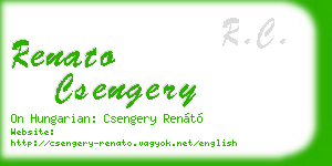renato csengery business card